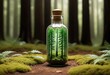 GREEN bottle Let your imagination run wild with this AI-generated forest in a bottle. 