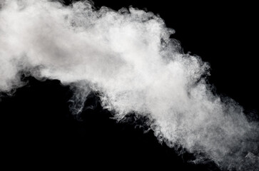 Wall Mural - Smoke isolated on black background