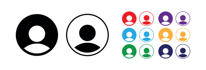person icon on white background	