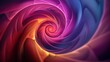 Bright orange purple flowing wavy spiral abstract background. Generative AI
