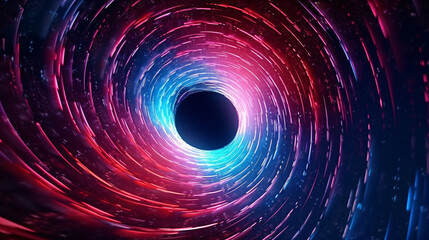 Wall Mural - Digital galaxy colorful black hole scene abstract graphic poster web page PPT background