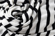 Black and white striped fabric texture , fashion cloth design swatch
