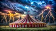 circus tent on a sky