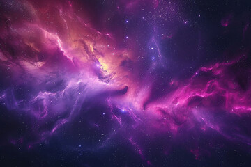 Colorful cosmic nebula shrouded in space dust, celestial wonders cosmic starry sky concept illustration