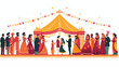 A traditional Indian wedding celebration