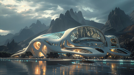Wall Mural - modern port of the future
