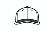 Baseball cap line icon Vector illustration isolated
