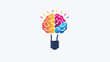 Bulb and brain logo design. Neurology Logo Think idea