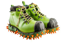 Green Spiked Boots