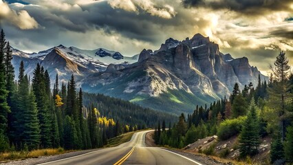 Wall Mural - road in mountains