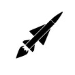 Missiles rocket icon. Atomic warhead silhouette. Vector illustration.