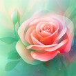 Abstract rose and green gradient background with blur effect, northern lights. Minimal gradient texture for banner design. Vector illustration