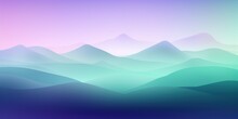 Abstract Violet And Green Gradient Background With Blur Effect, Northern Lights. Minimal Gradient Texture For Banner Design. Vector Illustration