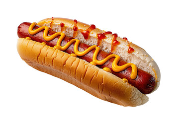 spicy hotdog isolated on transparent background