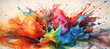 colorful watercolor ink splashes, paint 245