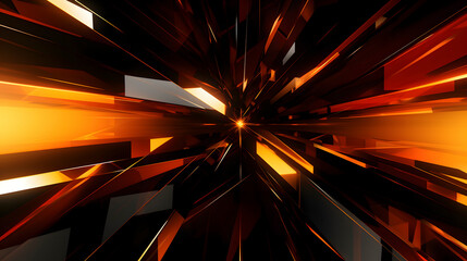 
Digital amber light beam linear abstract graphic poster web page PPT background
