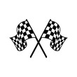 Racing flag icon vector set. Race illustration sign. Finish symbol or logo.