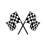 Fototapeta  - Racing flag icon vector set. Race illustration sign. Finish symbol or logo.