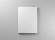 Book Mockup isolated on grey. Template of a blank cover. 3D rendering