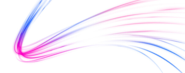 Fototapete - Vector illustration for perfect effect with sparkles. Light trail wave, fire path trace line, car lights, optic fiber and incandescence curve twirl. Luminous green neon waves PNG. 