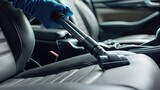 Fototapeta Kwiaty - Car cleaning vacuuming. Generative AI