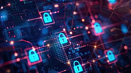 Cyber security background. Generative AI