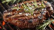 Grilled ribeye steak. Generative AI