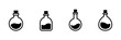 Flask icon set. Potion, bottle chemical vector solid icons. Vector