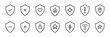 Shield icons collection. Protect, defence shield icons set. Vector
