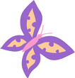 Pink vector butterfly