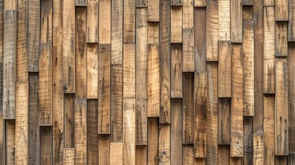 Wall Mural - Wooden battens wall pattern. Generative AI