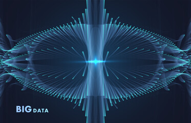 Sticker - Abstract data transmission visualization.