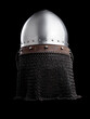 Medieval armor protection. Knight helm.