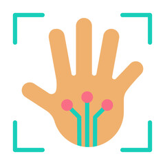 Wall Mural - Gesture Recognition Technology Icon