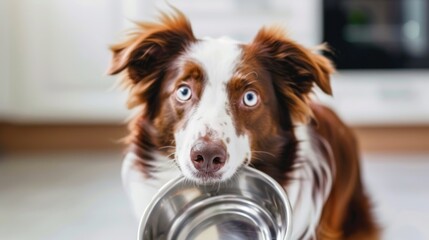 Canvas Print - A Dog Waiting for Food