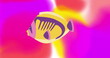 Image of yellow fish over colourful background