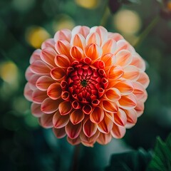 Poster - exquisite close-up image of a blooming dahlia