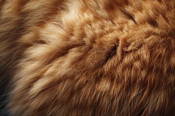 Canvas Print - AI generated illustration of An orange cat  fur