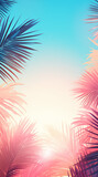 Fototapeta Tulipany - Pastel color palm tree background. Abstract concept.