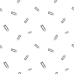 Repeated bullet ammo. Black and white seamless pattern background.