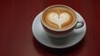 cup of coffee with heart, ai generated