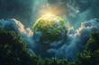 Let's protect the earth together,
Wallpaper with blank space for text planet earth world
