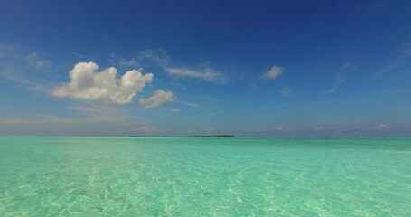 Beautiful view of a calm blue sea on sunny day in Asia