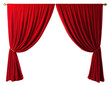 PNG A red curtain white background furniture elegance