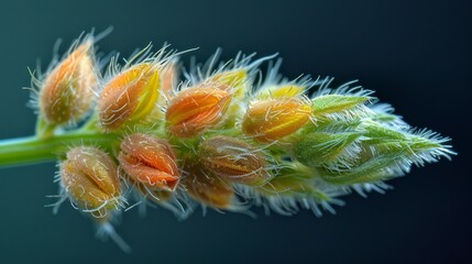 Wall Mural - Flowers and Plants: A photo revealing the delicate hairs on a plant stem