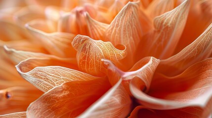 Wall Mural - Textures and Patterns: A photo macro close-up of the smooth texture and intricate patterns on a flower petal