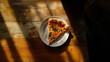 © tucci - a slice of steamy Pizza on a plate