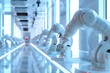 © Georgii - Futuristic automated assembly line with synchronized robots at work
