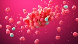 Fototapeta Kwiaty - Pop Rocks Candy Explosion on solid background.