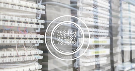 Poster - Image of numbers and data processing over computer servers